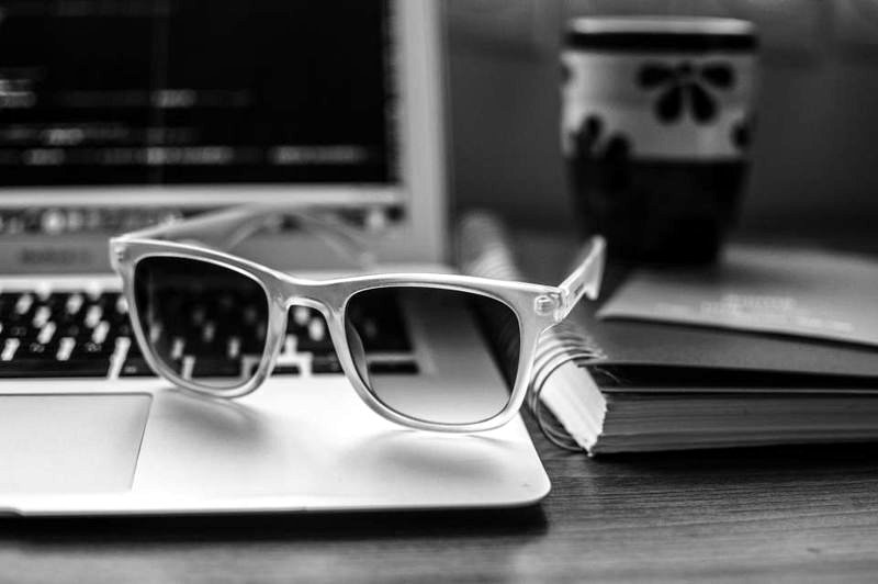White-frame sunglasses