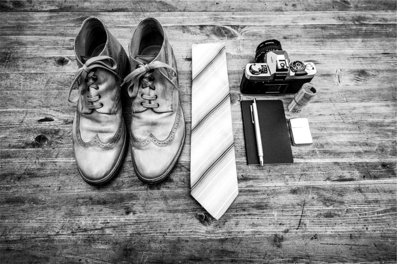 Tan leather brogue